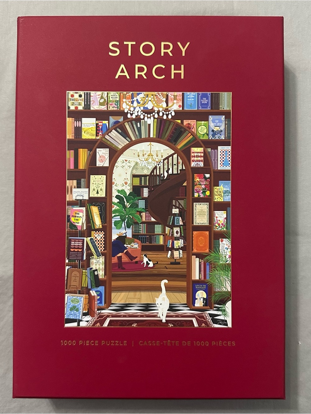 โ Hobbry Story Arch 1000 Piece Jigsaw Puzzle Library Books Cats Sealed New